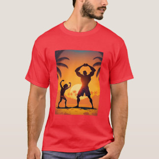T-shirt Les Calisthénes Exercent Les Amateurs Père Et