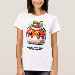 T-shirt Les calories ne comptent pas sur le week-end
