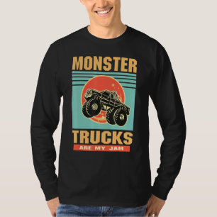 T-shirt Les Camions Monster Sont Ma Conception Vintage De 