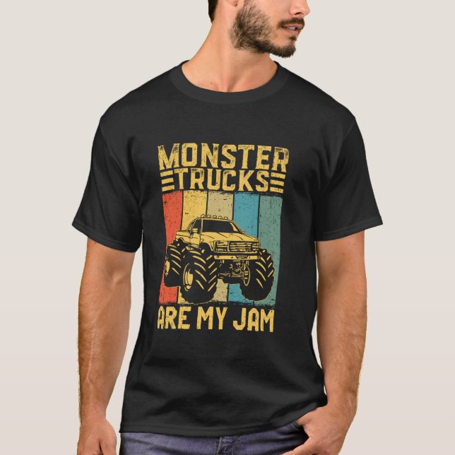 T-shirt Les Camions Monster Sont Mes Amateurs De Camions M (Devant)