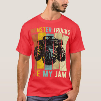 T-shirt Les Camions Monster Sont Mon Jam Vintage Retro Mon