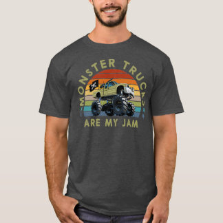 T-shirt Les Camions Monster Sont Mon Jam Vintage Retro Mon