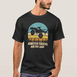 T-shirt Les camions monstres sont un poisson volant rétro