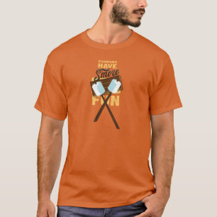 T-shirt Les campeurs ont le coup de feu d'amusement de