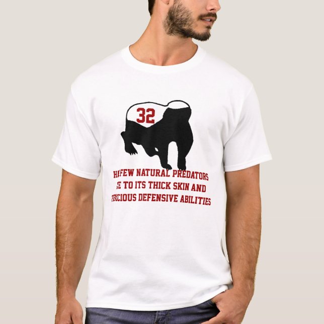 T-shirt Les capacités défensives féroces de blaireau de (Devant)
