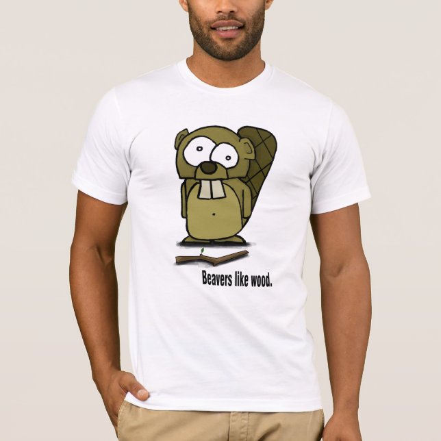 T-shirt les castors aiment le bois (Devant)