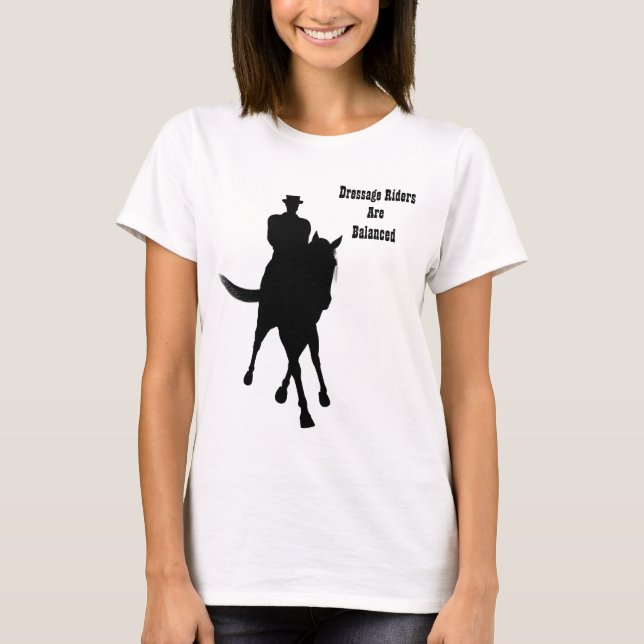 T-shirt Les cavaliers de dressage sont équilibrés légers (Devant)