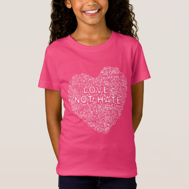 T-Shirt Les cercles dans mon amour de coeur pas détestent (Devant)