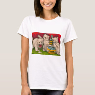 T-shirt Les chatons boivent et mangent du poisson sardine