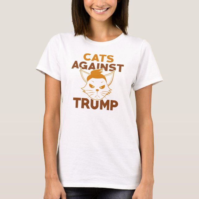 T-shirt Les chats contre Trump (Devant)