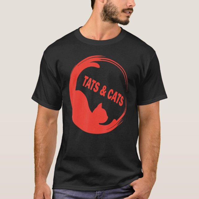 T-shirt Les Chats Et Les Chats À L'Anniversaire Graphi (Devant)