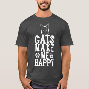 T-shirt Les chats me rendent heureux
