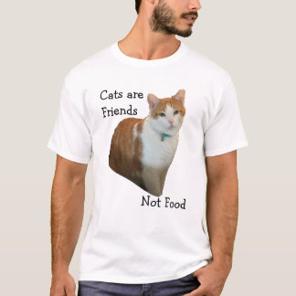 T-shirt Les chats sont amis - pas de la nourriture