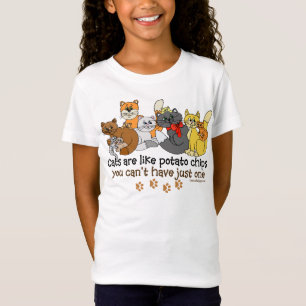 T-Shirt Les chats sont comme des pommes chips