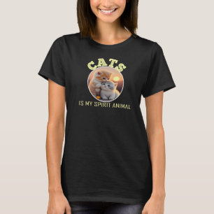 T-shirt les chats sont mon animal d'esprit
