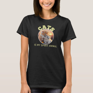 T-shirt les chats sont mon animal d'esprit