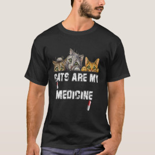 T-shirt Les chats sont mon médicament