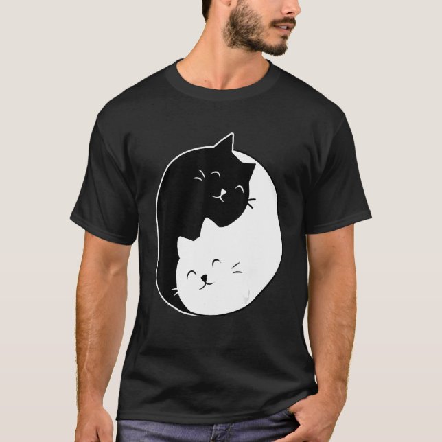 T-shirt Les chats Yin Yang (Devant)