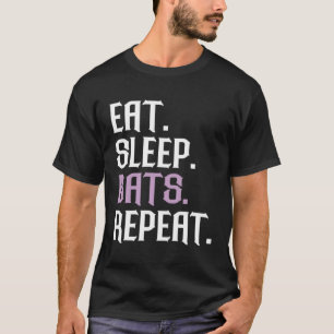 T-shirt Les chauves-souris Mangent Sleep Chat Animal chauv