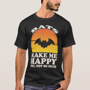 T-shirt Les chauves-souris Me Rendent Heureux, Les Vêtemen