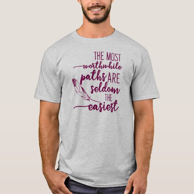 T-shirt Les chemins les plus intéressants sont rarement le (Devant)
