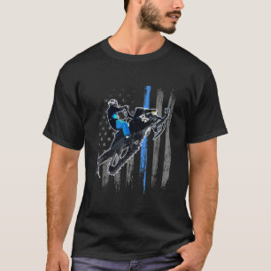 T-shirt Les Chemises de la motoneige du drapeau américain 