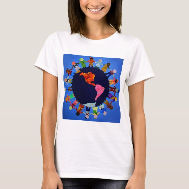 T-shirt Les Chemises du monde pour les enfants pacifiques (Devant)