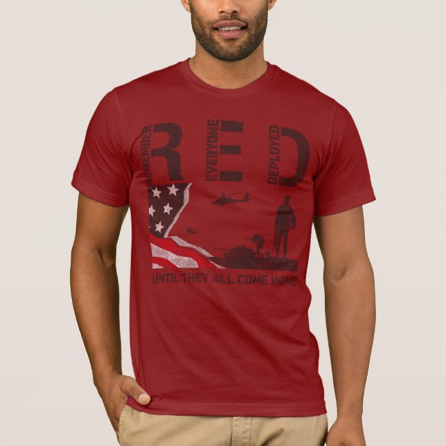 T-shirt Les chemises rouges de vendredi se rappellent (Devant)