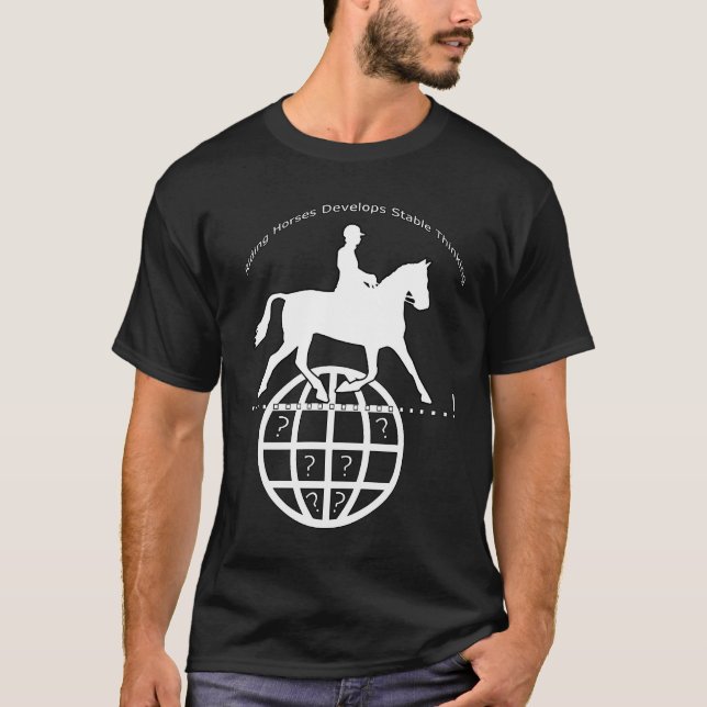 T-shirt Les chevaux d'équitation développe la pensée (Devant)
