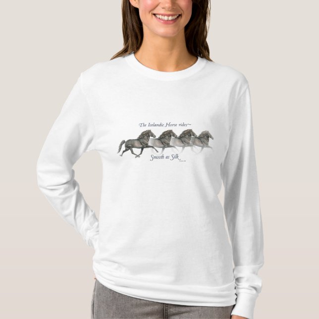 T-shirt Les chevaux islandais sont lisses en tant que (Devant)