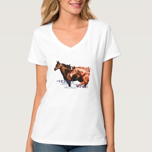 T-shirt Les chevaux nous prêtent les ailes que nous (Devant)