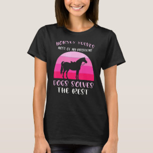 T-shirt Les chevaux résoudent la plupart des chiens Chevau