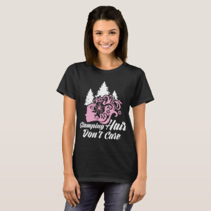 T-shirt Les cheveux de Glamping ne s'inquiètent pas le