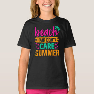 T-shirt Les cheveux de plage ne se soucient pas été-54804