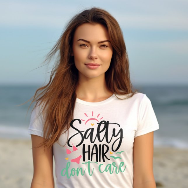 T-shirt "Les cheveux salés ne s'en soucient pas" Beach Lif (Créateur téléchargé)