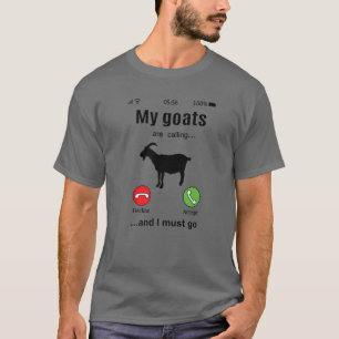 T-shirt Les chèvres appellent fermier Drôle Cadeau ferme