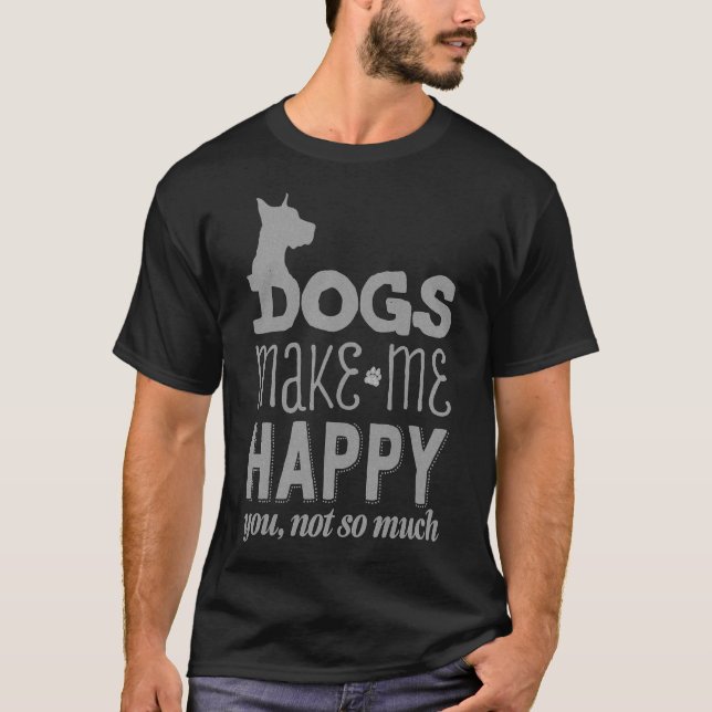 T-shirt Les Chiens Me Rendent Heureux (Devant)