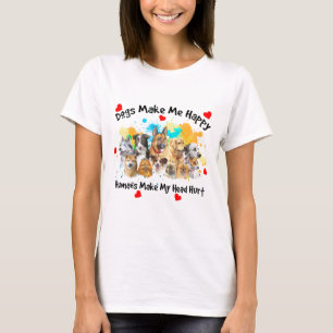 T-shirt Les chiens me rendent heureux, les humains me font