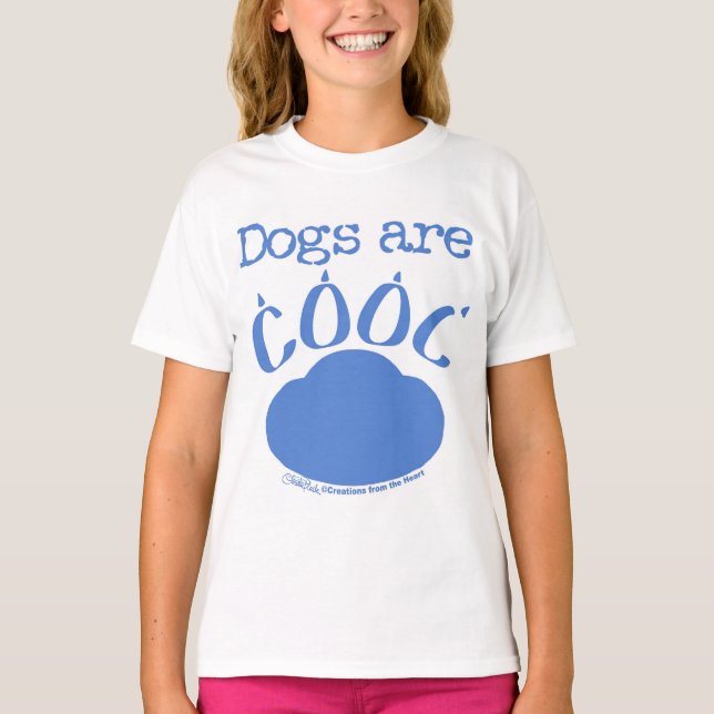 T-shirt Les CHIENS sont Empreintes de pattes Cool (Devant)