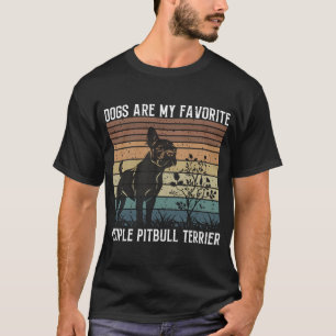 T-shirt les chiens sont mes gens préférés pitbull terrier