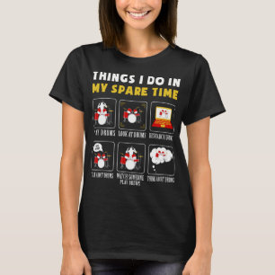 T-shirt Les Choses Que Je Fais Dans Mon Drummer Musicien D