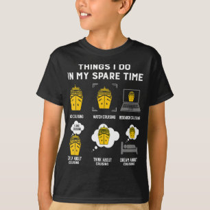 T-shirt Les Choses Que Je Fais Dans Mon Temps D'Épargne C