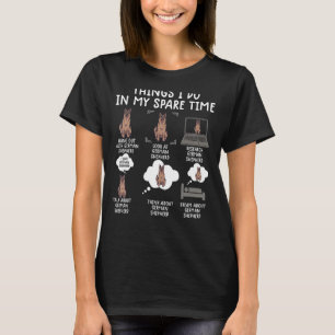 T-shirt Les choses que je fais dans mon temps libre chien