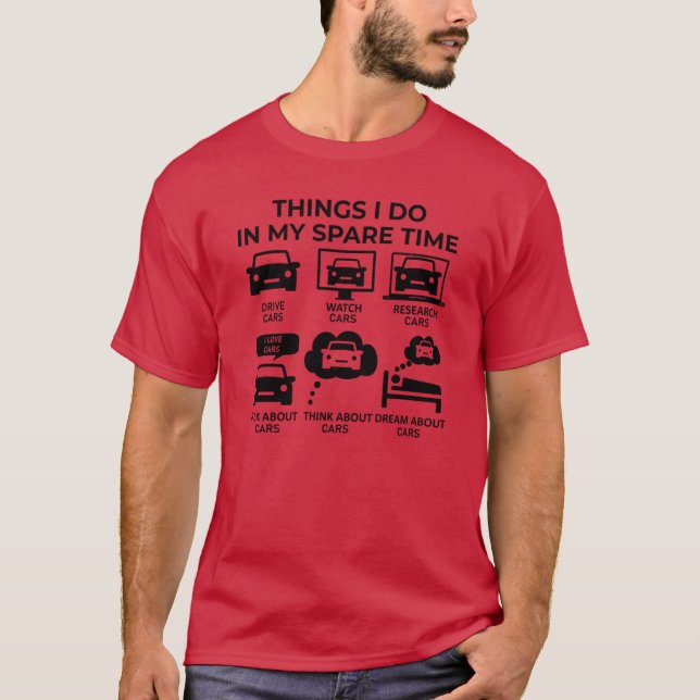 T-shirt Les choses que je fais dans mon temps libre s (Devant)