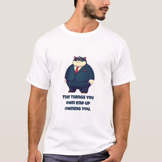T-shirt Les choses que vous possédez finissent par vous ap (Devant)