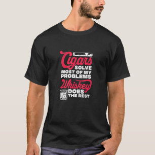 T-shirt Les Cigares Résolvent La Plupart De Mes Problèmes 