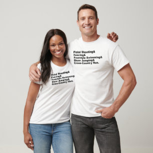 T-shirt Les cinq étapes d'un pentathlon Tir Fencing