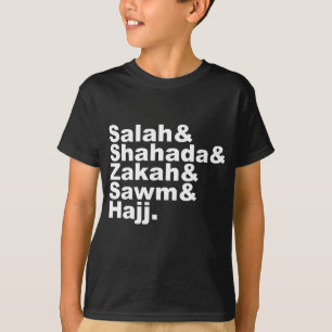 T-shirt Les cinq piliers de la foi musulmane de prière de