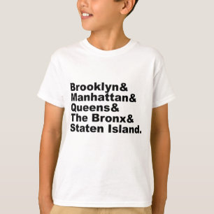 T-shirt Les cinq quartiers de New York