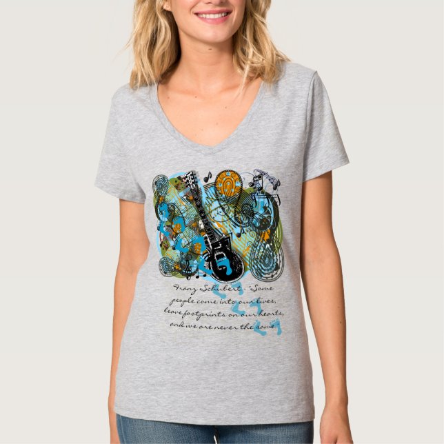 T-shirt Les citations inspirantes laissent des empreintes  (Devant)